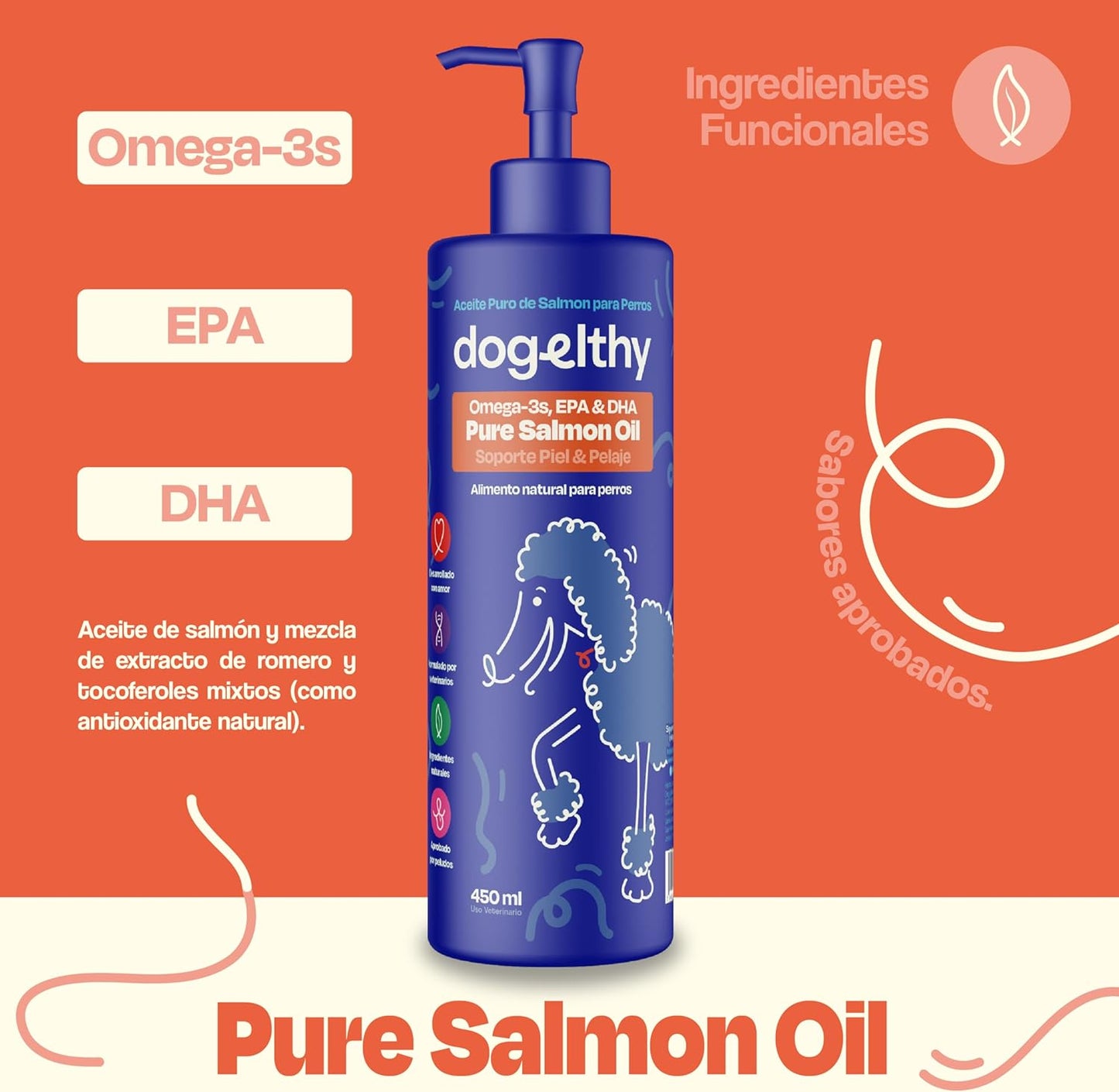 Dogelthy Aceite de salmon 450ML