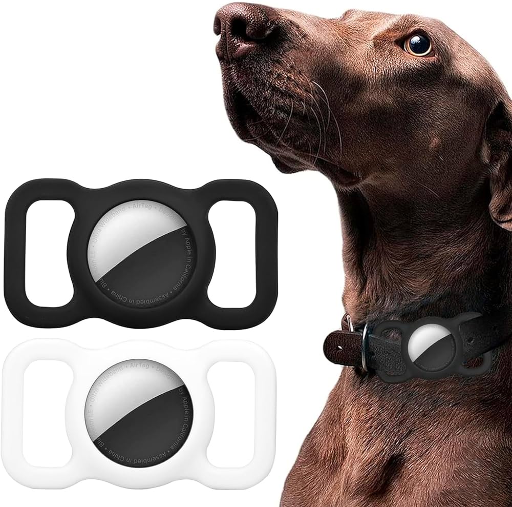 Funda de silicona compatible con AirTag para collar