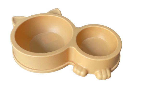 Plato Doble en Forma de Gato