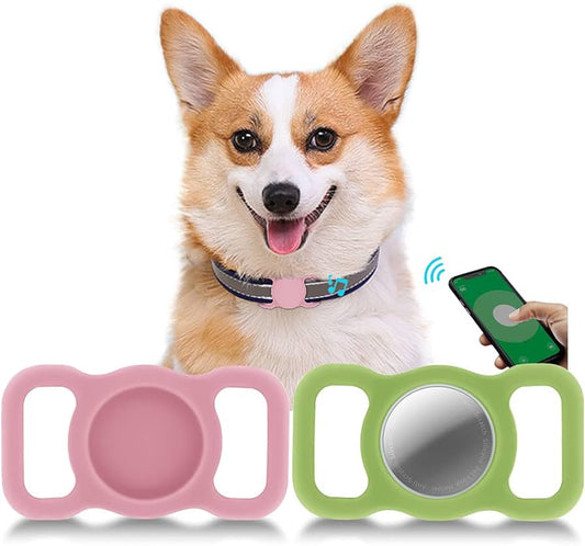 Funda de silicona compatible con AirTag para collar