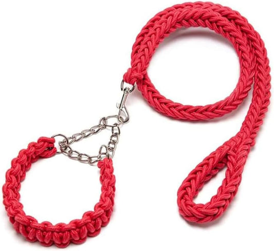 Correa trenzada con collar