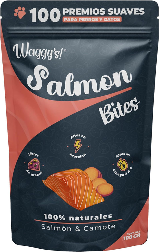 Premios bites salmón para perros y gatos 100 piezas