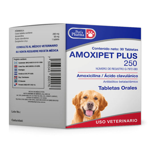 Amoxipet Plus 250 mg  (Tableta)