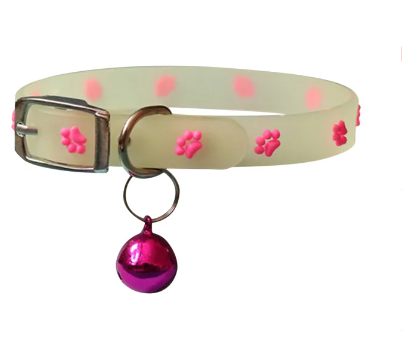 Collar que brilla en la oscuridad para perros chico