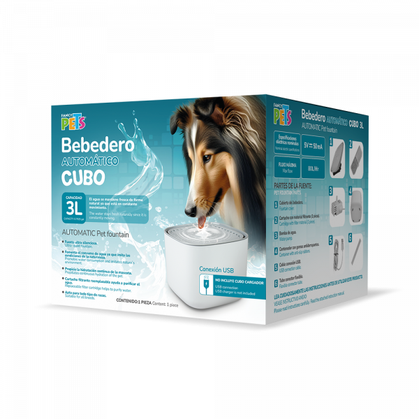 Bebedero fuente de agua 3L