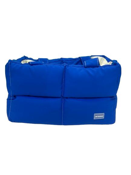 Transportadora puff bolsa azul